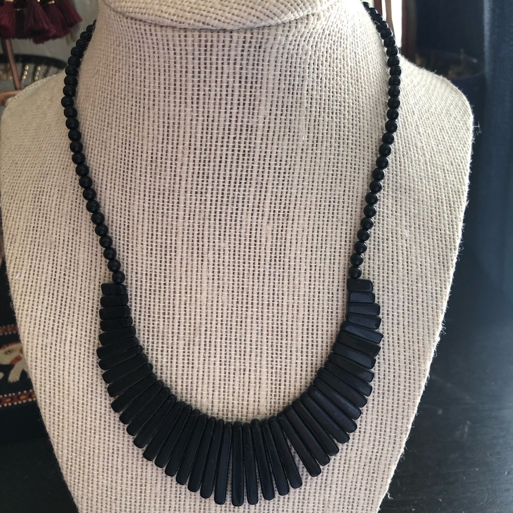 Black onyx necklace from Tanzania